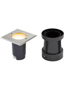 EVN Lichttechnik EVN TALPA LED Bodeneinbau, quadratisch, schwenkbar, Edelstahl/Alu, inkl. Leuchtmittel, IP67, 230V, 4,6W, 3000K, 370lm, Edelstahl (679435402)