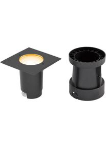 EVN Lichttechnik EVN TALPA LED Bodeneinbau, quadratisch, schwenkbar, Edelstahl/Alu, inkl. Leuchtmittel, IP67, 230V, 4,6W, 3000K, 370lm, anthrazit (679435A402)