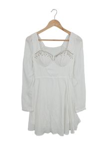 Anewsta Evening Dress Women, Size 36, white, polyester