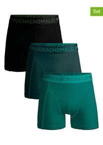 MUCHACHOMALO 3-delige set: boxershorts zwart/groen - 52% | Maat: M |