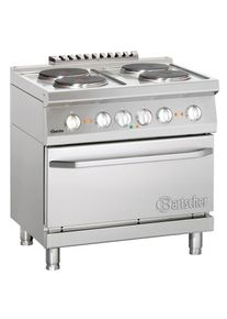 Bartscher Cuisinière électrique ronde 700 avec four électrique 800x700| Professionnel | HoReCa | CHR