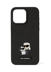 K by KARL LAGERFELD Karl Lagerfeld Dames Smartphonehoesje 'iPhone 16 Pro Max' beige / zwart / wit One Size