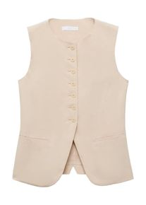 Mango Dames Gilet 'GRETA' beige 34