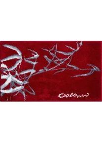 Grund Badteppich , Rot , Textil , Bäume , rechteckig , 70x120 cm , Oeko-Tex® Standard 100, Made in Europe , rutschfest , Heimtextilien, Badtextilien, Badematten