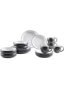 Novel Kombiservice , Sandfarben , Keramik , 16-teilig , Farbverlauf , 470 ml , Lfgb, Handmade Quality , lebensmittelecht , Geschirr, Geschirrsets, Kombiservice