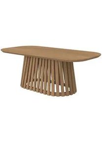Ambia Garden Loungetisch , Akaziefarben , Holz , Akazie , Schichtholz , rechteckig , Rundrohr , 100x35x50 cm , Gartenmöbel, Loungemöbel, Lounge-Serien