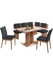 Cantus Eckbankgruppe , Anthrazit, Eichefarben , Textil, Holzwerkstoff , eckig , Stoffauswahl, seitenverkehrt erhältlich, in verschiedenen Holz-Dekoren erhältlich , Esszimmer, Bänke, Eckbankgruppen