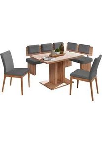 Cantus Eckbankgruppe , Eichefarben, Graubraun , Textil, Holzwerkstoff , eckig , Stoffauswahl, seitenverkehrt erhältlich, in verschiedenen Holz-Dekoren erhältlich , Esszimmer, Bänke, Eckbankgruppen