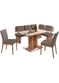 Cantus Eckbankgruppe , Braun, Eichefarben , Textil, Holzwerkstoff , eckig , Stoffauswahl, seitenverkehrt erhältlich, in verschiedenen Holz-Dekoren erhältlich , Esszimmer, Bänke, Eckbankgruppen