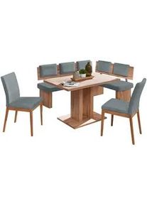 Cantus Eckbankgruppe , Eichefarben, Blaugrau , Textil, Holzwerkstoff , eckig , Stoffauswahl, seitenverkehrt erhältlich, in verschiedenen Holz-Dekoren erhältlich , Esszimmer, Bänke, Eckbankgruppen