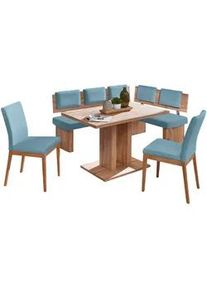 Cantus Eckbankgruppe , Eichefarben, Hellblau , Textil, Holzwerkstoff , eckig , Stoffauswahl, seitenverkehrt erhältlich, in verschiedenen Holz-Dekoren erhältlich , Esszimmer, Bänke, Eckbankgruppen