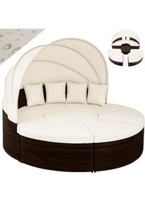 Casaria Polyrotan Zonne-eiland Bruin/Crème Ø230cm