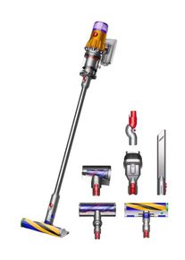 Aspirator vertical fara fir Dyson V12 Detect Slim Absolute 2023, 0.35 L, 545 W (Nichel/Galben)
