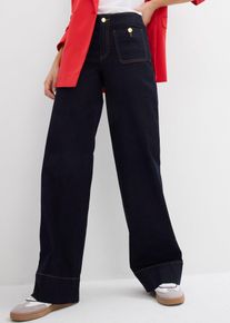 Jean Wide Leg taille normale extensible - bleu - taille 54 avec coton - bonprix