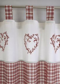 Panneau imprimé en coton avec embrasse (1 pce.) - rouge - taille 145x110 cm - 100% coton - bonprix