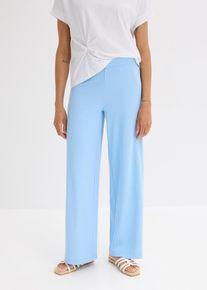 Pantalon palazzo à taille élastiquée - bleu - taille 46/48 (L) - Viscose - bonprix