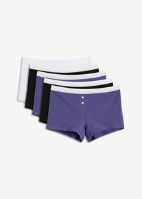 Lot de 5 boxers femme - noir - taille 42/44 (M) avec coton - bonprix