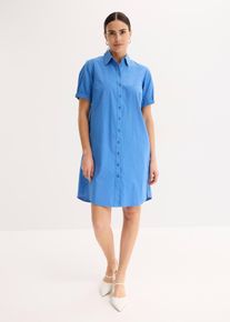Robe en popeline de coton - bleu - taille 46 avec coton - bonprix