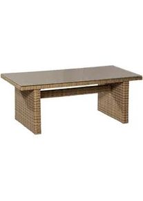 Merxx Gardenson Gartentisch , Naturfarben , Metall, Kunststoff , rechteckig , 100x78x200 cm , Gartenmöbel, Gartentische, Gartentische