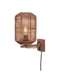 Good & Mojo Wandleuchte , Naturfarben , Naturmaterialien , Holz , 25x25x18 cm , LED-Leuchtmittel austauschbar , Lampen & Leuchten, Innenbeleuchtung, Spots & Strahler, Wandstrahler