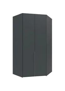 Mid.you Eckkleiderschrank , Graphitfarben , Metall , 9 Fächer , 120x236x120 cm , BQ - Bündnis für Qualität, Made in Germany, DIN EN ISO 9001 , umfangreiches Zubehör erhältlich, in verschiedenen Größen erhältlich, in verschiedenen Holzdekoren erhältlich , Schlafzimmer, Kleiderschränke, Eckschränke