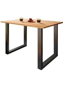 Mid.you Schreibtisch , Schwarz, Honigeiche , Holzwerkstoff , Kufe , 140x76x80 cm , Büromöbel, Schreibtische, Schreibtische