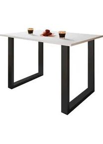 Vcm Mid.you Schreibtisch , Schwarz, Weiß , Holzwerkstoff , rechteckig , Kufe , 160x76x80 cm , Büromöbel, Schreibtische, Schreibtische