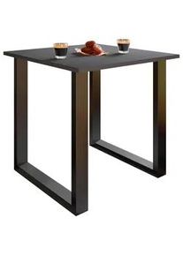 Mid.you Schreibtisch , Anthrazit, Schwarz , Holzwerkstoff , Kufe , 80x76x80 cm , Büromöbel, Schreibtische, Schreibtische