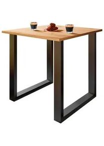 Mid.you Schreibtisch , Schwarz, Honigeiche , Holzwerkstoff , Kufe , 80x76x80 cm , Büromöbel, Schreibtische, Schreibtische