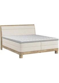 Valnatura Boxspringbett , Naturfarben , Textil , Eiche , massiv , H2 , 7-Zonen , Höhe ca. 17,5 cm , 140x200 cm , Fsc, Reach, Made in Eu , Federkernmatratze, Stoffauswahl, Topper durchgehend, in verschiedenen Größen erhältlich, Matratze in verschiedenen Härtegraden erhältlich, Matratze geteilt , Holzmöbel, Holzbetten, Boxspringbetten Holz