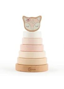 Xxxl Stapelturm , Rosa, Beige , Holz , 8-teilig , Buche , 10x18.5x10 cm , schadstofffrei , Spielzeug, Lernspiele