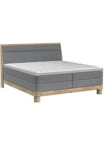 Valnatura Boxspringbett , Dunkelgrau , Textil , Eiche , massiv , H2 , 7-Zonen , Höhe ca. 17,5 cm , 160x200 cm , Fsc, Reach, Made in Eu , Federkernmatratze, Stoffauswahl, Topper durchgehend, in verschiedenen Größen erhältlich, Matratze in verschiedenen Härtegraden erhältlich, Matratze geteilt , Holzmöbel, Holzbetten, Boxspringbetten Holz