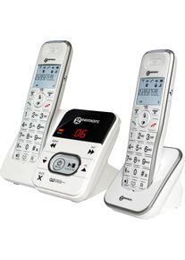 geemarc Amplidect 295-2 schnurloses Seniorentelefon DECT-Telefon Anrufbeantworter analog weiß