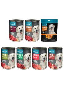 ZooRoyal Rind+ Probierpaket Nassfutter 6x400g + Snack 200g