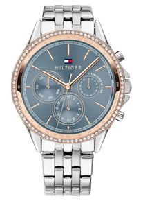 Tommy Hilfiger Uhr Damen taubenblau / rosegold / silber Größe One Size