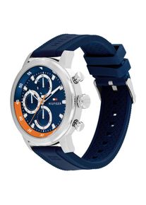 Tommy Hilfiger Heren Analoog horloge 'ROCKY' navy / donkeroranje / zilver One Size
