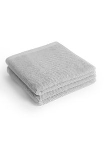 Herzbach home Heren Handdoek grijs 50x100 cm
