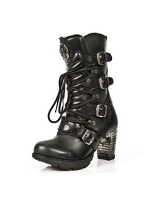 New Rock Dames Veterlaarsjes 'M-TR003-S1' zwart 36