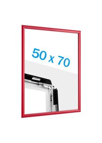 Kliklijsten, aluminium, B2 rood | 25 mm | in verstek