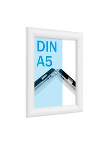 Kliklijsten, aluminium, A5 wit | 25 mm | in verstek