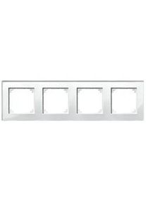 M-Plan, Echtglasrahmen Brillantweiß Merten, 4-fach