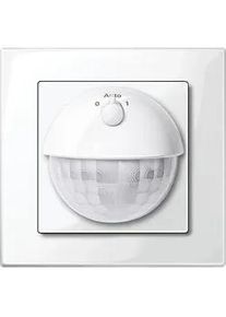 System M, Bewegungsmelder Argus 180 Unterputz-Sensor Modul mit Schalter Merten, polarweiß glänzend