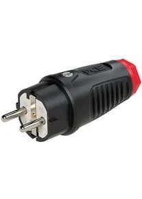 PCE Schutzkontaktstecker Gummi (schwarz/rot)