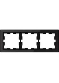 Merten D-Life Glasrahmen, 3-fach, Onyxschwarz