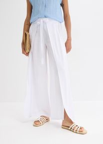 Pantaloni a palazzo in misto viscosa fluente - Bianco - Taglia 52 - bonprix