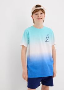 T-shirt con colori sfumati in cotone biologico - Blu - Taglia 128/134 - bonprix