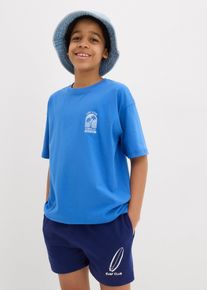 T-shirt in cotone biologico con stampa dietro - Blu - Taglia 140/146 - bonprix