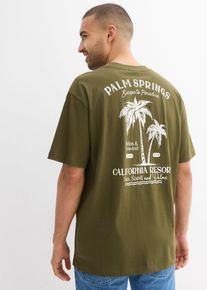 T-shirt con stampa dietro loose fit - Verde - Taglia 64/66 (3XL) - bonprix