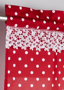 Tende fantasia con fermatenda (set 4 pezzi), Rosso, Taglia 125x70 cm, bonprix