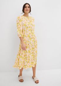 Abito in crinkle operato - Bianco - Taglia 46 - bonprix